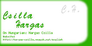 csilla hargas business card